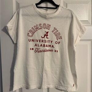 League White and Red University of Alabama Tee